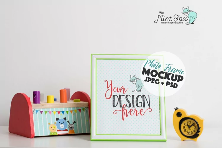 Children Photo Frame Mockup | Nursery Mock Up