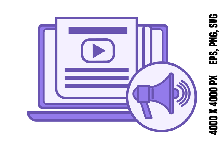 Colored Content Marketing Icon