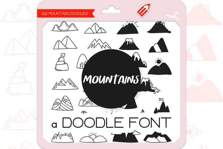 Mountain Doodles - Dingbats Font example image 1