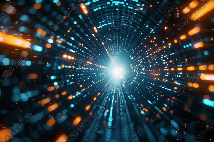 Cyber Tunnel Background Wallpaper