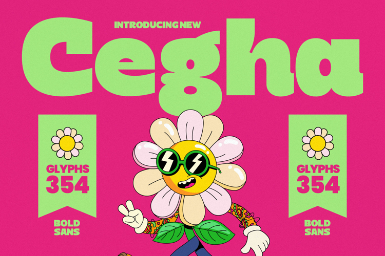 Cegha - Groovy Bold Sans Display Font