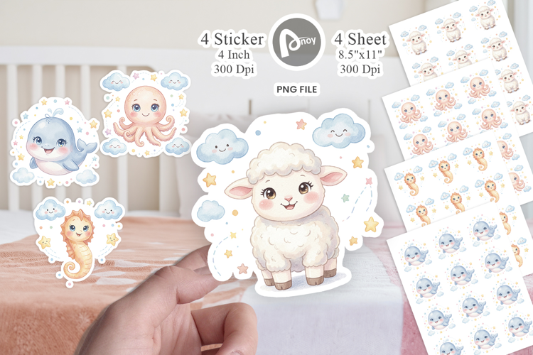 Celestial Baby Animal Sticker