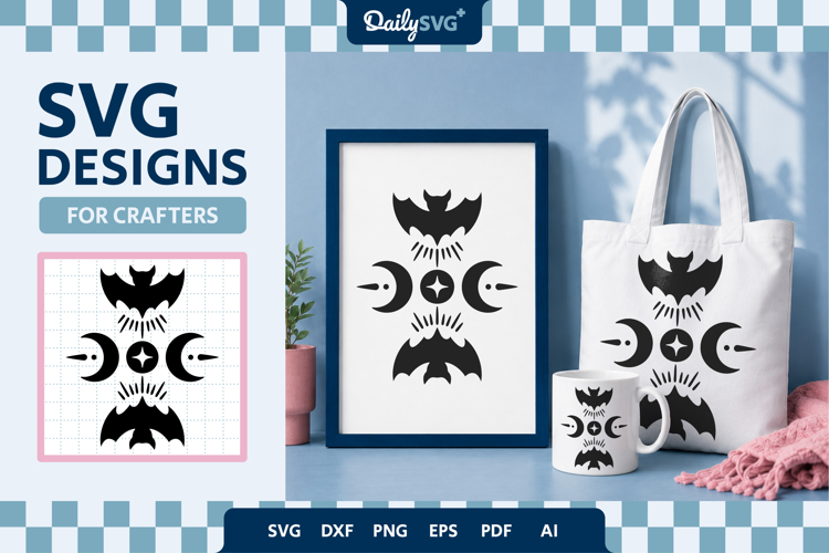 Celestial Bat Halloween SVG