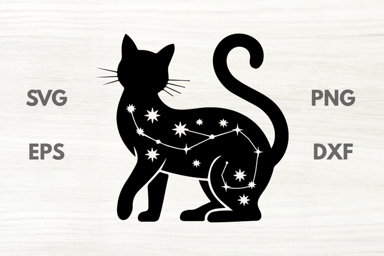 Galaxy Black Cat SVG