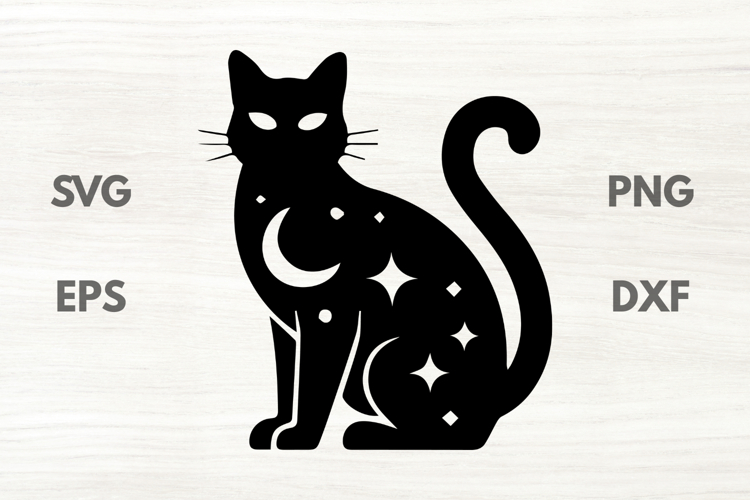 Moon Black Cat SVG