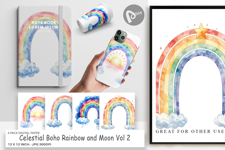 Boho Scrapbook Paper Image 16