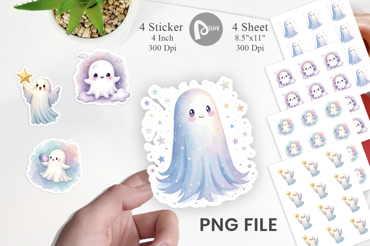 Celestial Ghosts Sticker
