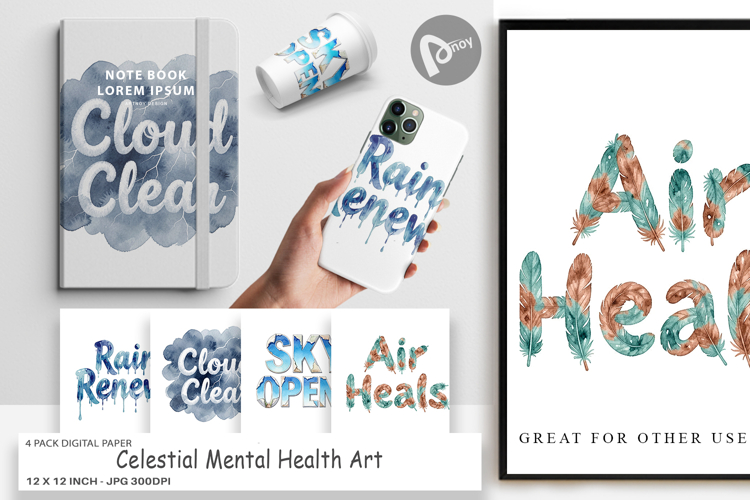 Celestial Mental Health Digital Paper