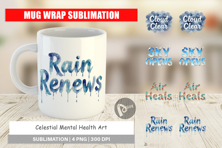 Celestial Mental Health Mug Wrap