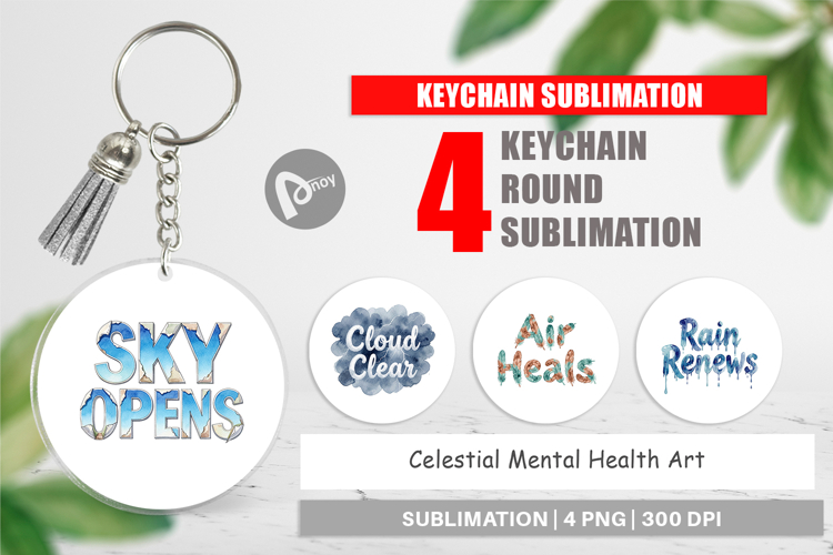Celestial Mental Health Keychain
