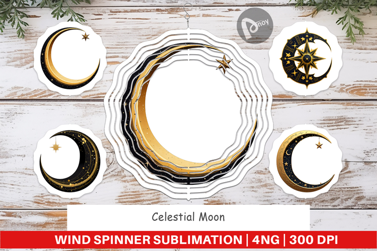 Wind Spinner Celestial Moon