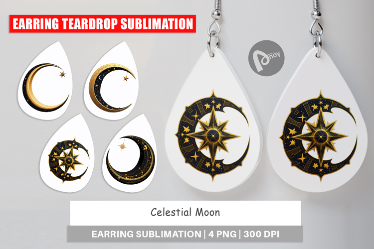 Earring Celestial Moon