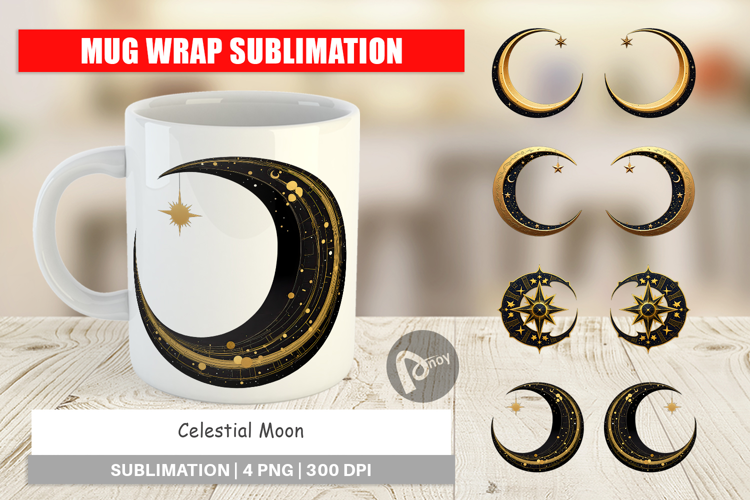 Mug Wrap Celestial Moon