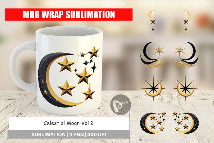 Mug Wrap Celestial Moon