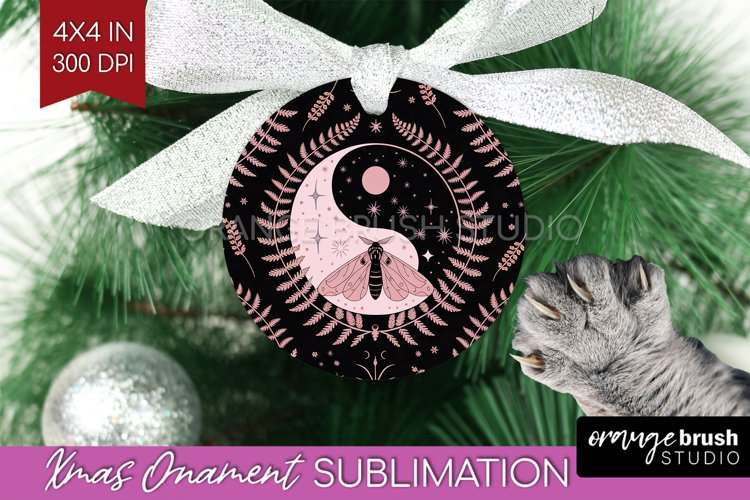 Celestial Moth Ornament PNG - Moth PNG Sublimation