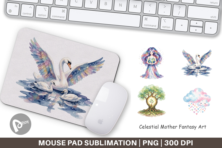 Celestial Mother Fantasy Art Mouse Pad