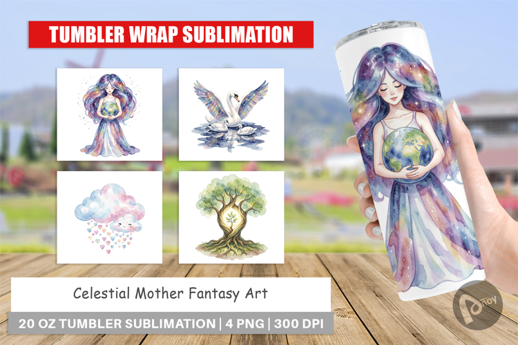 Celestial Mother Fantasy Art Tumbler