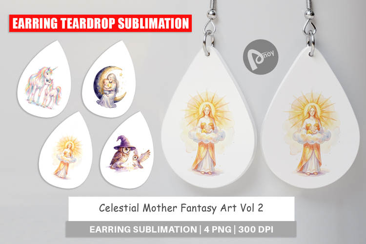 Celestial Mother Fantasy Art Earring