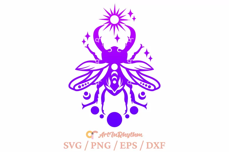 Celestial beetle svg, Mystical Beetle svg