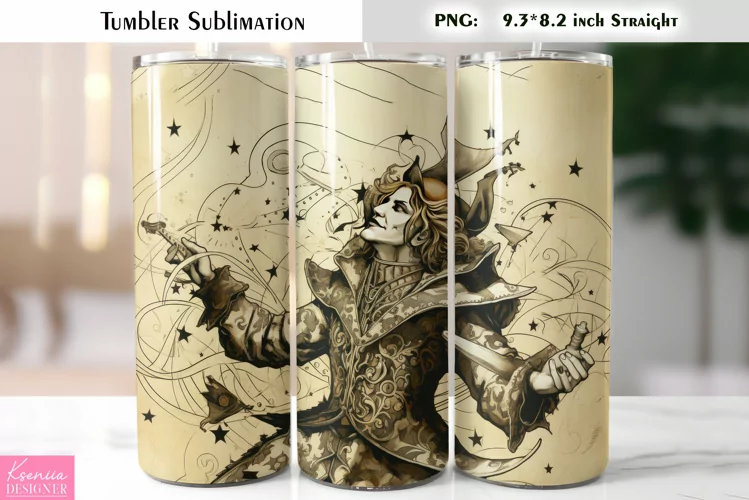 Medieval Jester Tumbler| Tarot Tumbler Sublimation