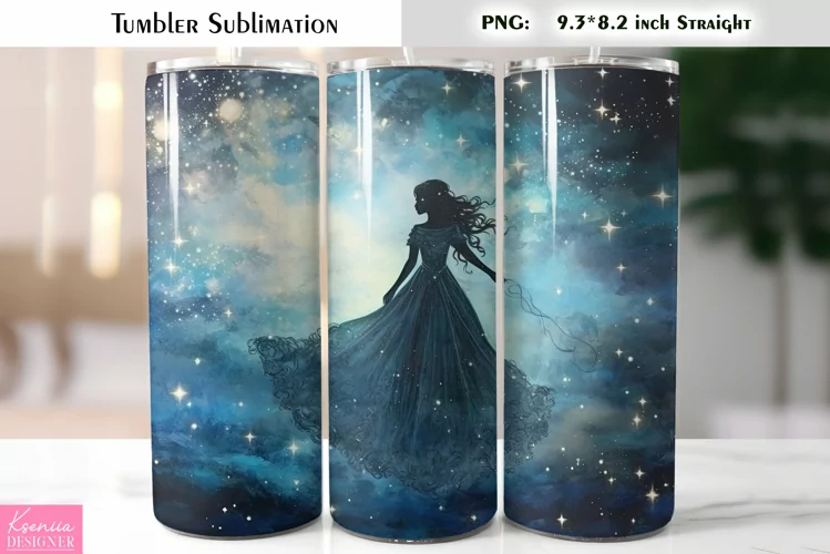 Girl in Space Tumbler| Celestial Tumbler Sublimation