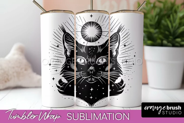 Celestial Tumbler Wrap - Boho Mystical Tumbler Sublimation