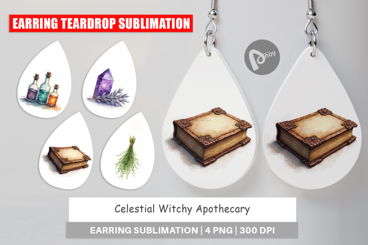 Celestial Witchy Apothecary Earring