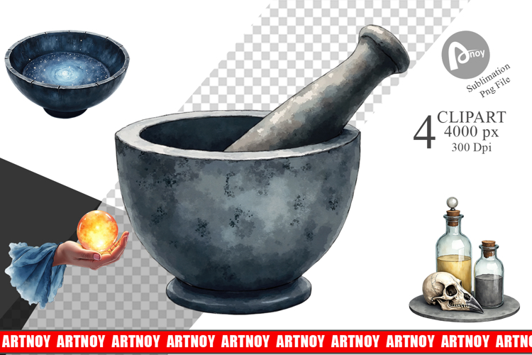 Celestial Witchy Apothecary Clipart