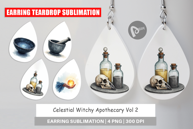 Celestial Witchy Apothecary Earring