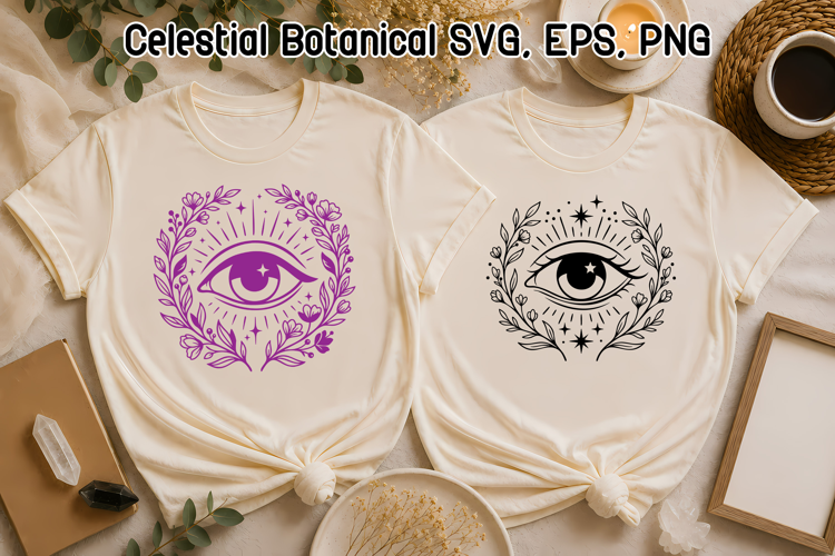 Mystical Eye SVG | Celestial Botanical Eye Designs
