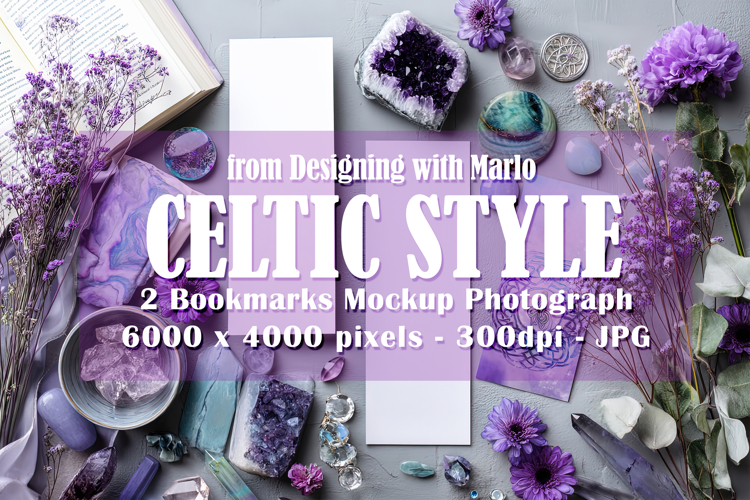 2 White Bookmark Mockup, Celtic Mockup, Mock Up Photo, p4