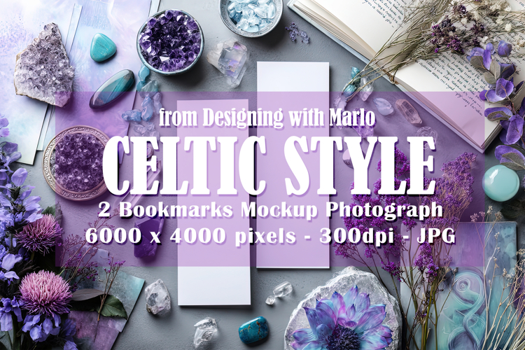 2 White Bookmark Mockup, Celtic Mockup, Mock Up Photo, p9