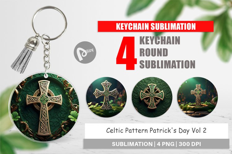 Keychain Celtic Pattern Patrick Day