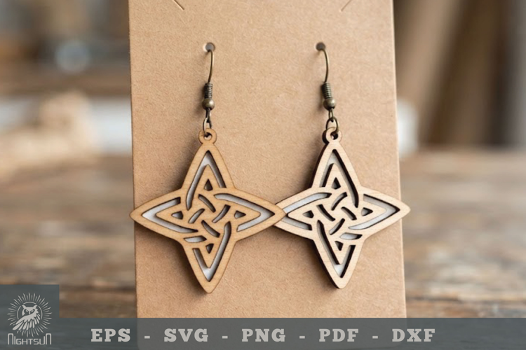 Celtic Star Lasercut Earring