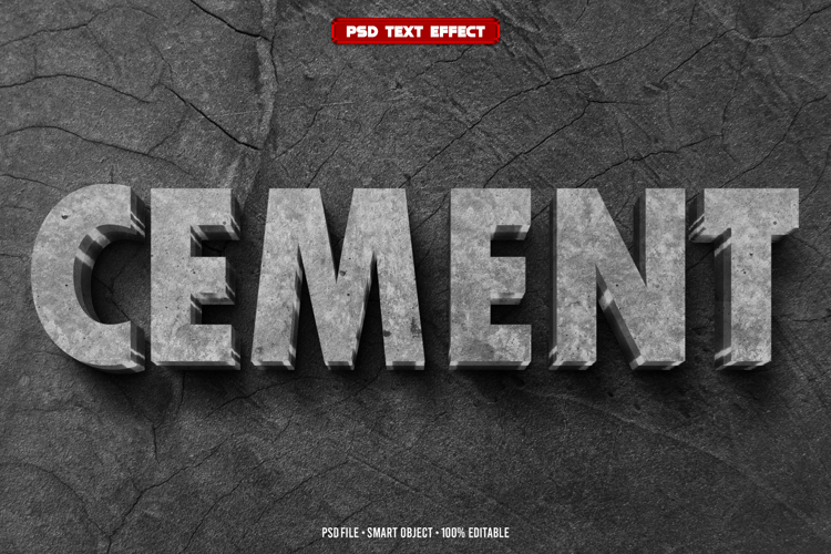 Cement 3D editable text effect