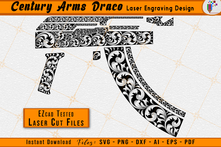 Century Arms Draco Firearms / Gun Scrollwork Laser Engraving