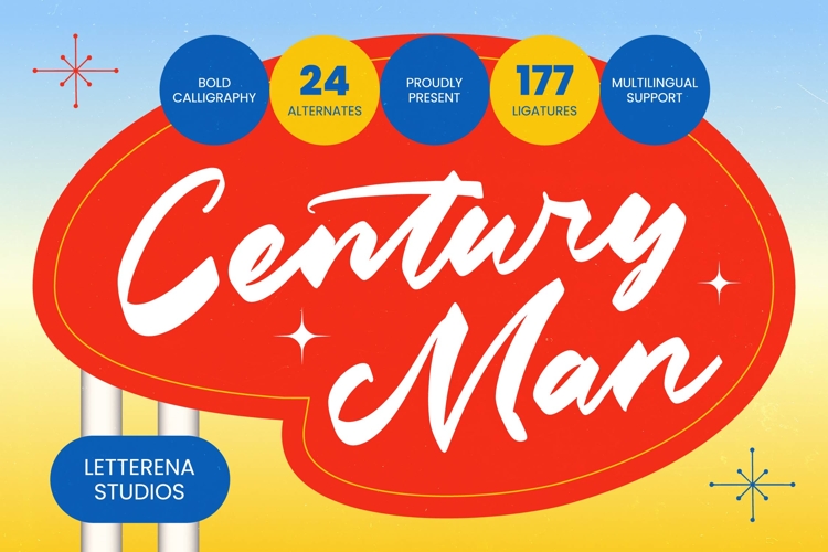 Century Man - Bold Calligraphy Font