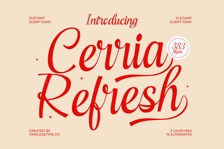 Cerria Refresh - Elegant Script Font
