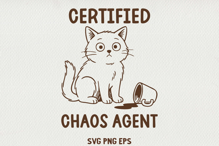 Sarcastic Cat Illustration Funny Lazy Line Art Kitty SVG PNG