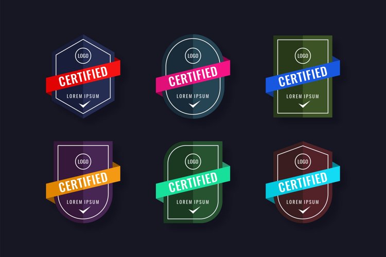 Certified Professional Editable Logo Badges example image 1