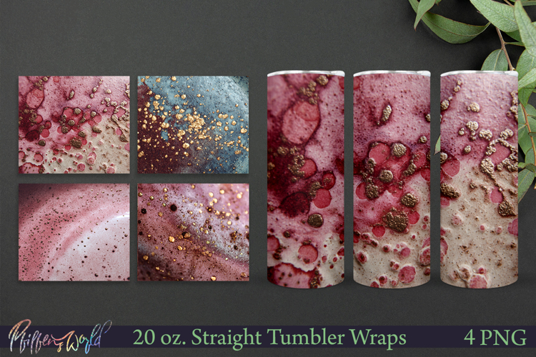 Abstract Pottery Design Tumbler Wraps