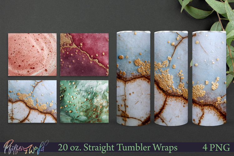 Abstract Ceramic Background 20oz Tumbler Wraps