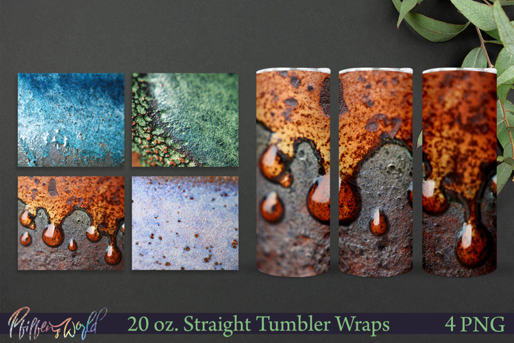 Glazed Pottery Texture Straight Tumbler Wraps