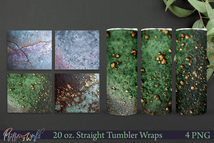 Modern Ceramic Texture Tumbler Wrap PNGs