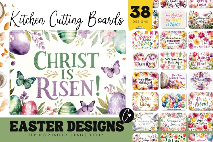 Christian Easter Cutting Board Bundle - 38 Designs