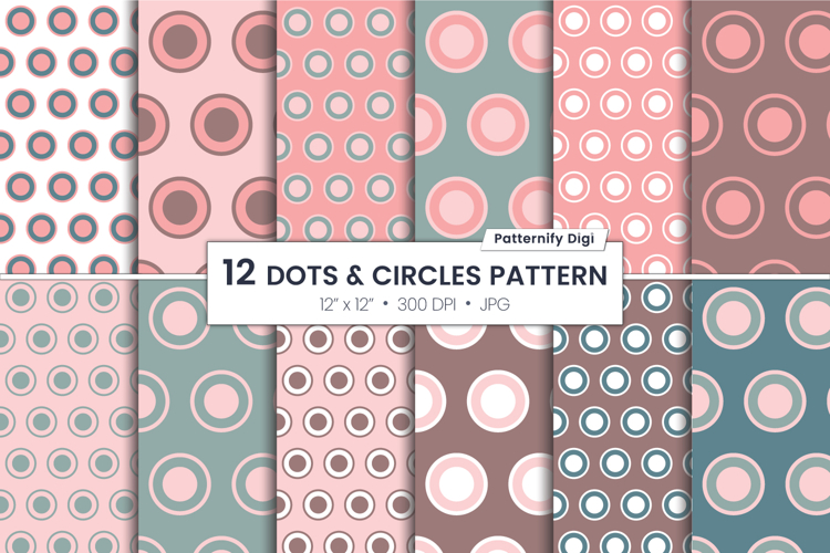 Pastel Red And Green background | Dot In Circle Paper