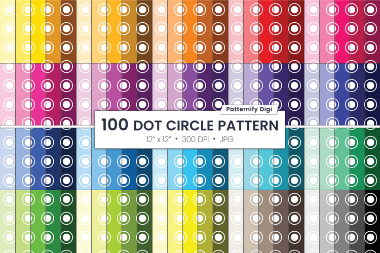 Polka Dots Basic Digital Paper | Doted Seamless Pattern