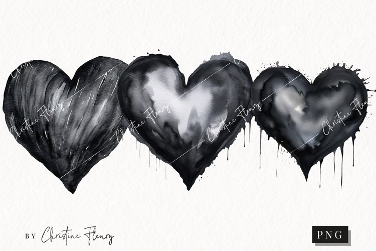Black Heart Clipart Image 11