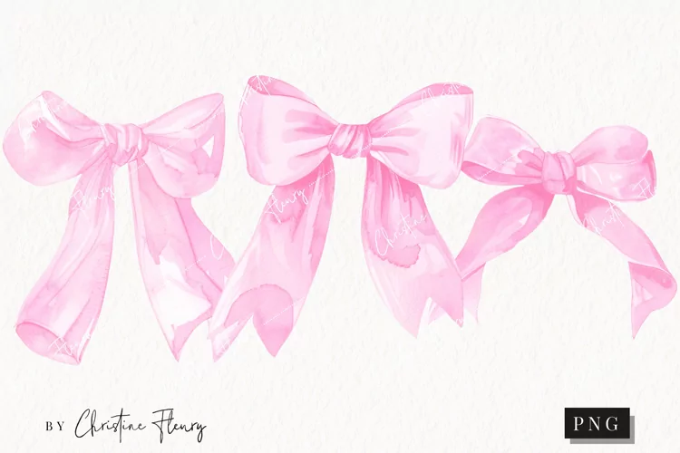 Baby Pink Coquette Bows | Girly PNG