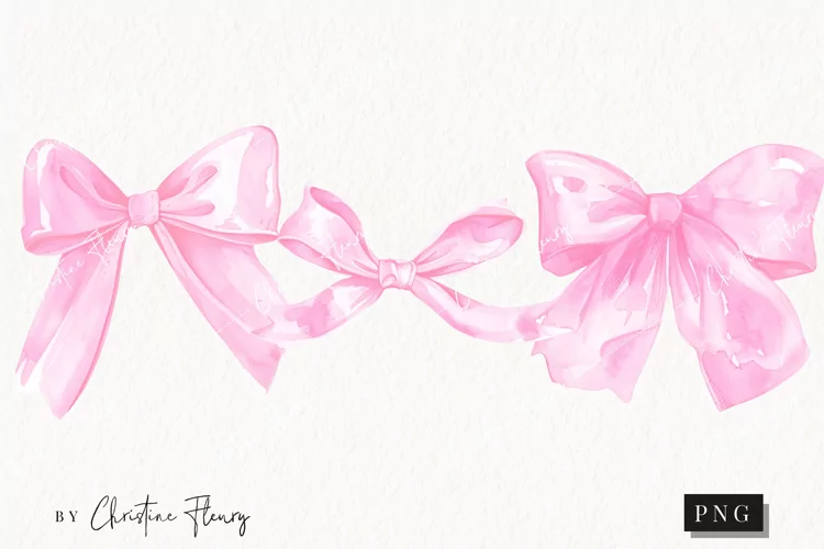 Baby Pink Coquette Bows | Girly PNG